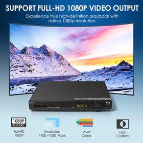 DpBlue blu-ray player UI display showing intuitive navigation and quick playback.