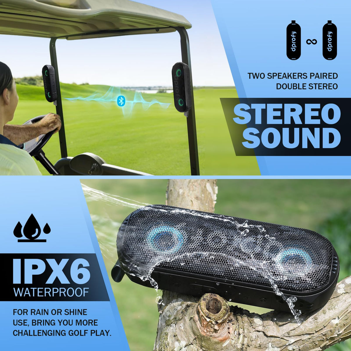 Dprofy New Play 2 rounds IPX6 waterproof and dustproof for rain or shine