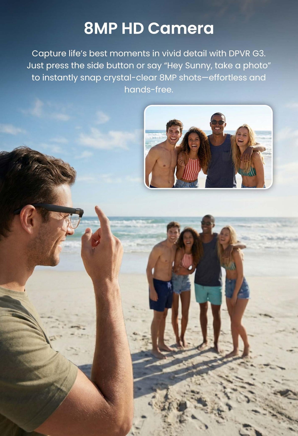 DPVR AI Smart Glasses voice control to capture moments instantly