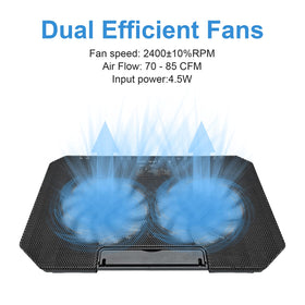 DQJMHSEN laptop cooling pad side view showing 4 adjustable heights