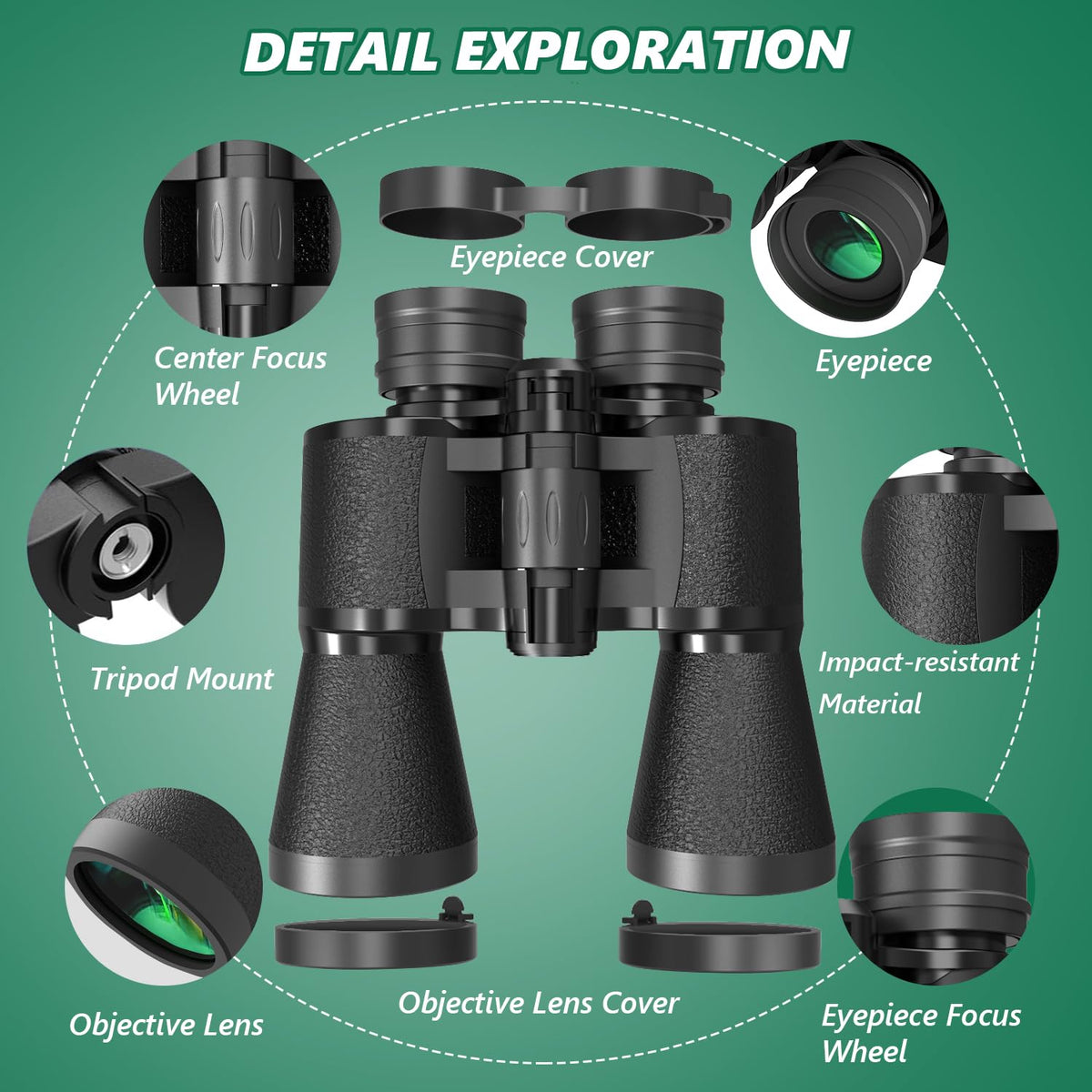 DQUGUVY waterproof rubber body resists rugged outdoor use.