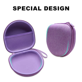DR·AMIU purple case with strap in hand showing easy carry convenience