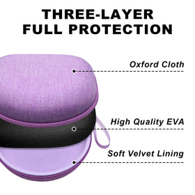 DR·AMIU purple case close-up of textured shell for bump resistance