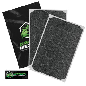 Dragon Grips black grip tape pack of 2 precut hex stickers for enhanced non-slip grip.