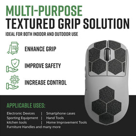 Dragon Grips hexagon grip stickers close-up showing textured surface for secure handling.
