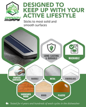 Dragon Grips made in USA label highlights quality and warranty.
