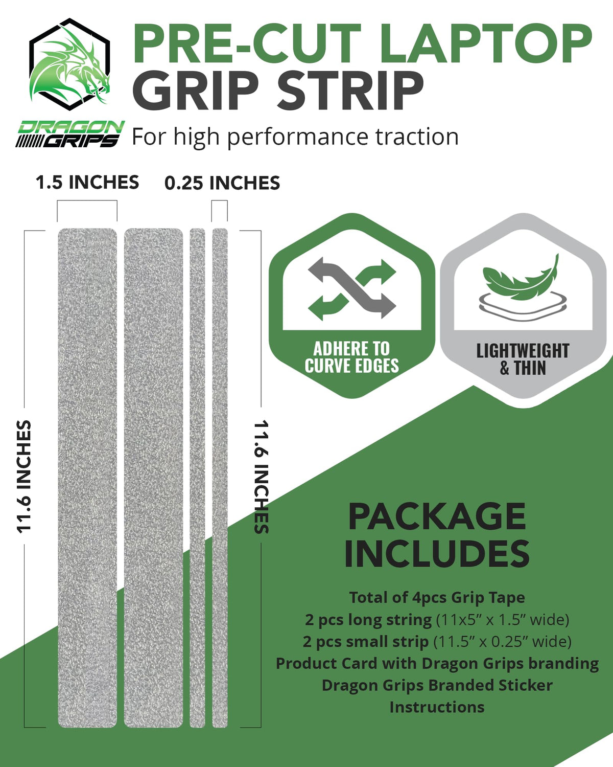 Dragon Grips waterproof grip sticker on a device surface