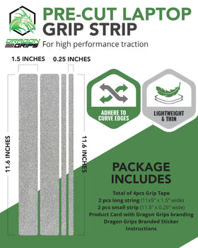 Dragon Grips waterproof grip sticker on a device surface