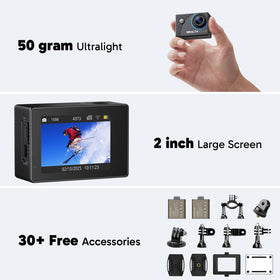 Dragon Touch Vision 3 accessories kit layout illustrating versatile mounting options