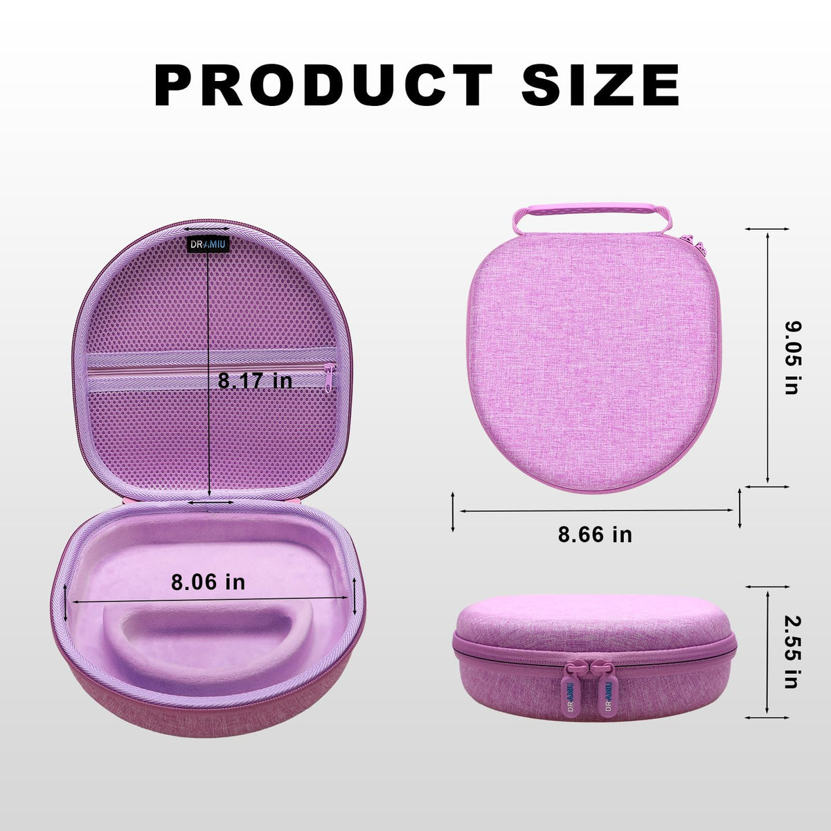 DR·AMIU interior mesh pocket keeps accessories organized