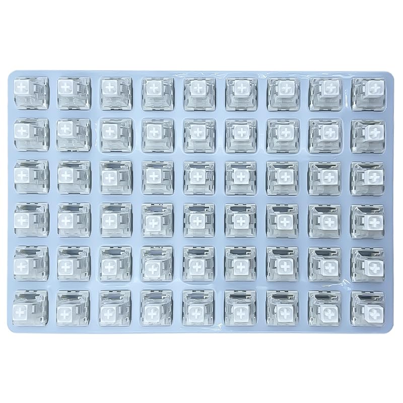 Side profile of DRAOZA Kailh Box White switch illustrating sealed body and short travel benefit