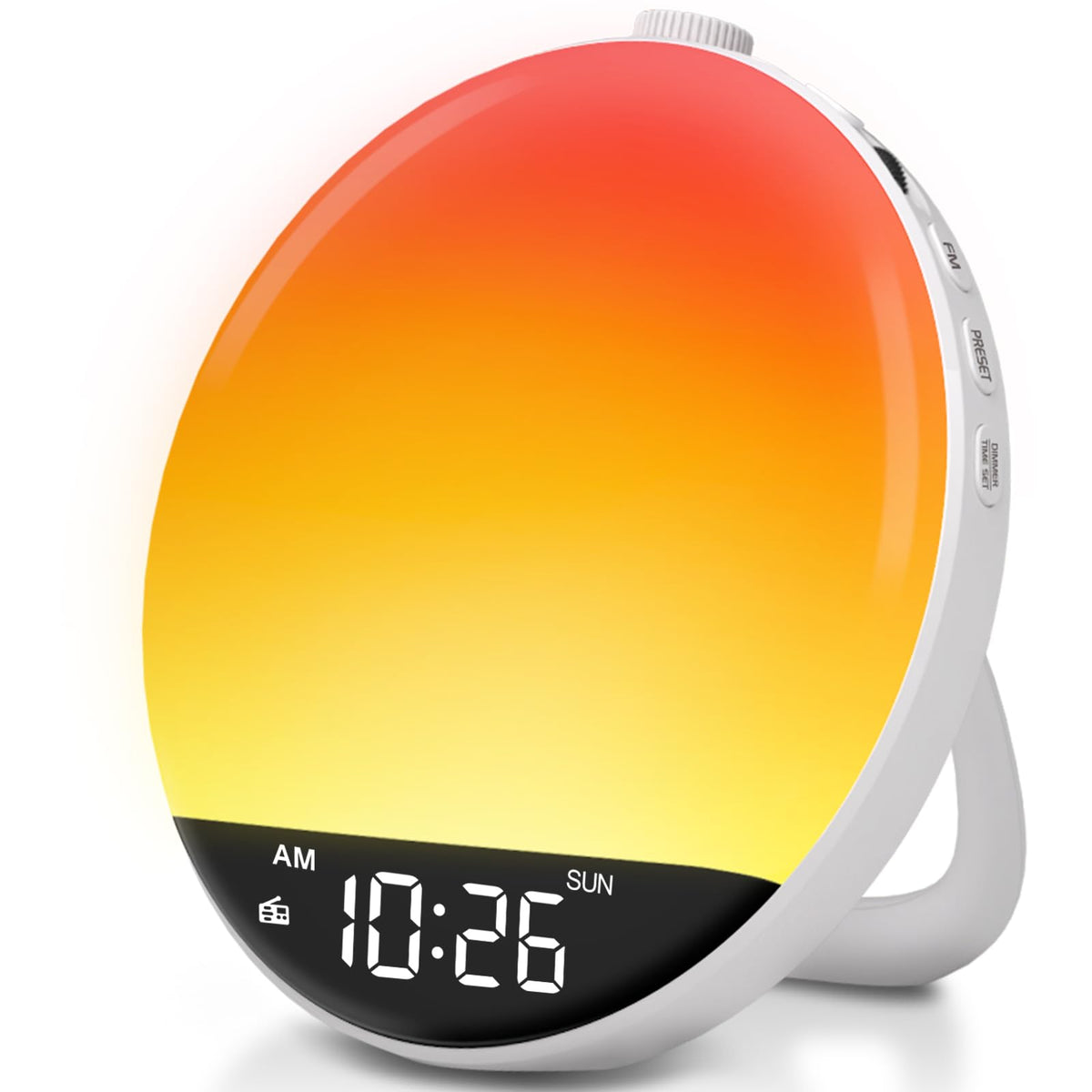 DreamSky digital FM radio front view with Bluetooth for wireless listening.