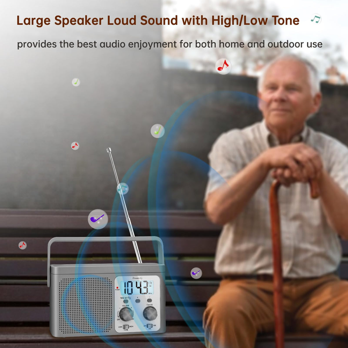 DreamSky long-range antenna extended to improve AM FM SW reception outdoors