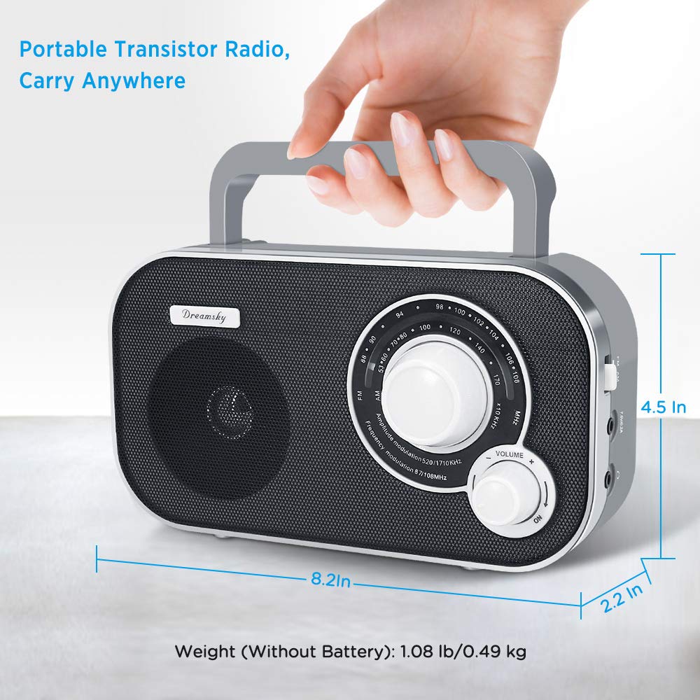 DreamSky radio headphone jack enables private listening without distraction.