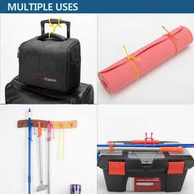 Dreamxiang bright color cable ties in four colors for quick gear labeling.