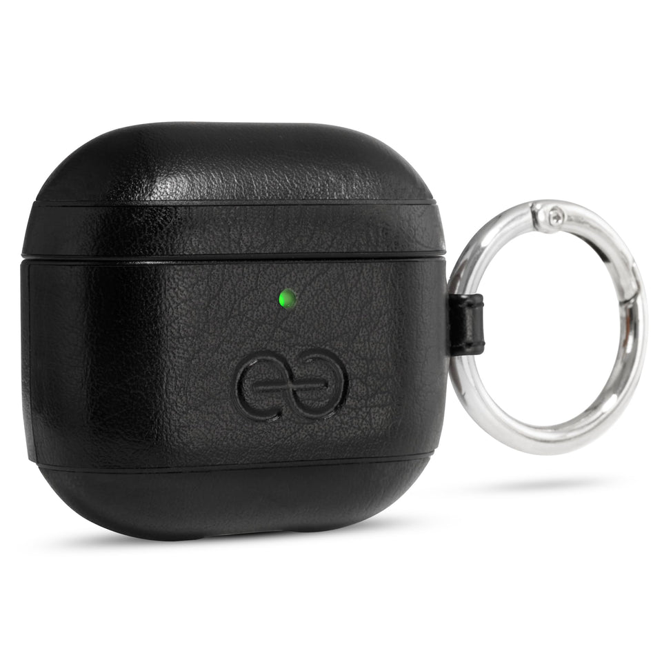 Dreem Om case for AirPods 4 with keyclip shows secure attachment for on-the-go use