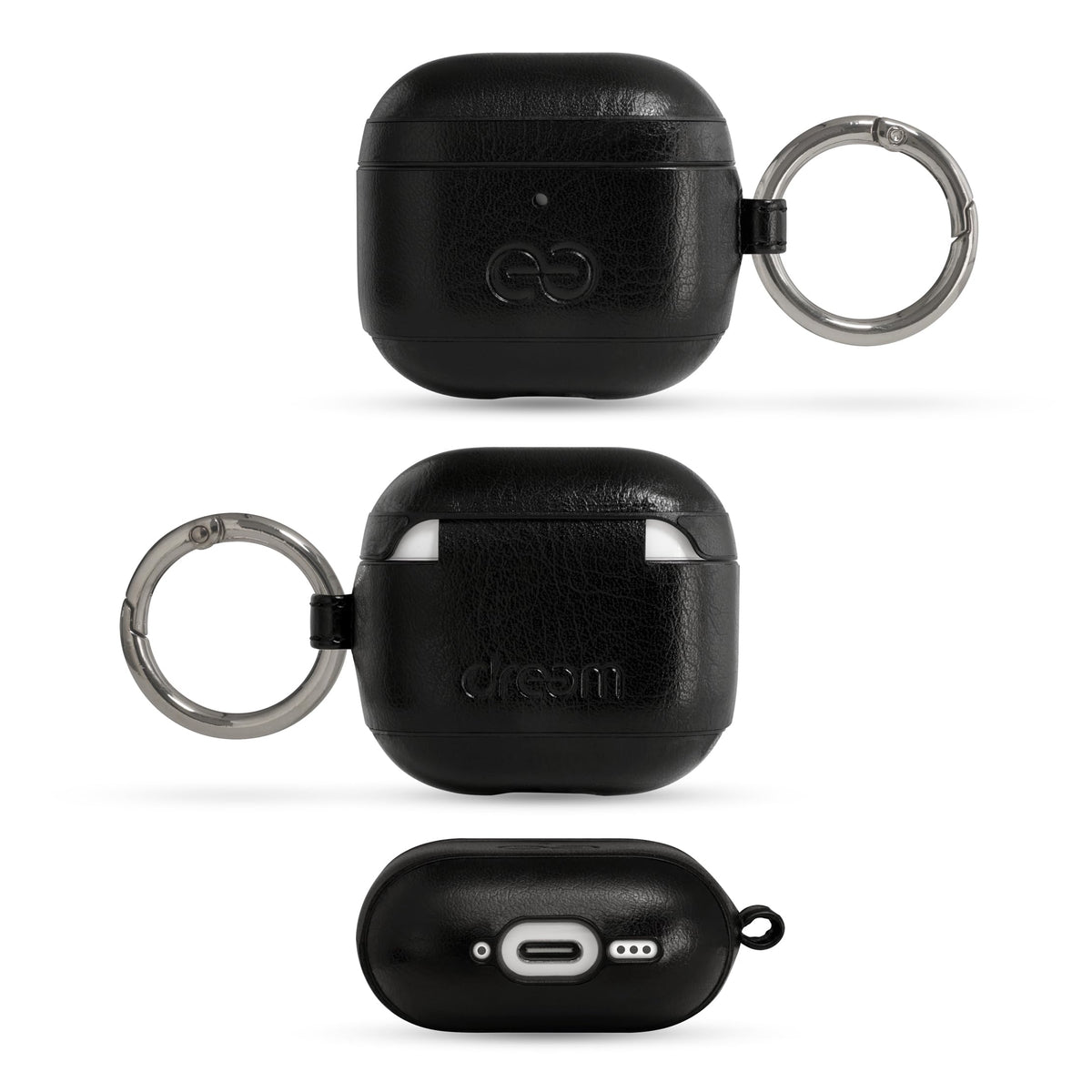 Dreem Om case cruelty-free faux leather texture highlights luxe feel and durability