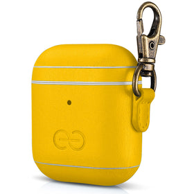 Dreem Om case cover in yellow with keyclip, front view for on-the-go protection.