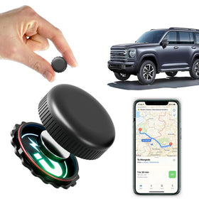 Dreress magnetic real-time GPS tracker attached to a vehicle for continuous monitoring