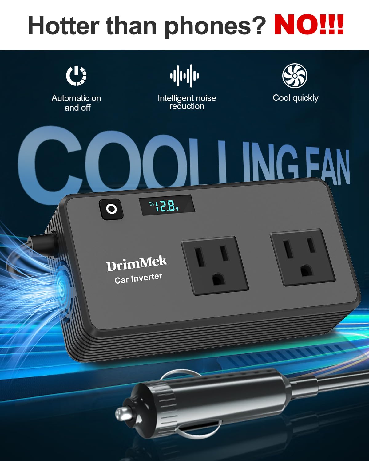 DrimMek 300W inverter road-trip setup powering essentials during camping