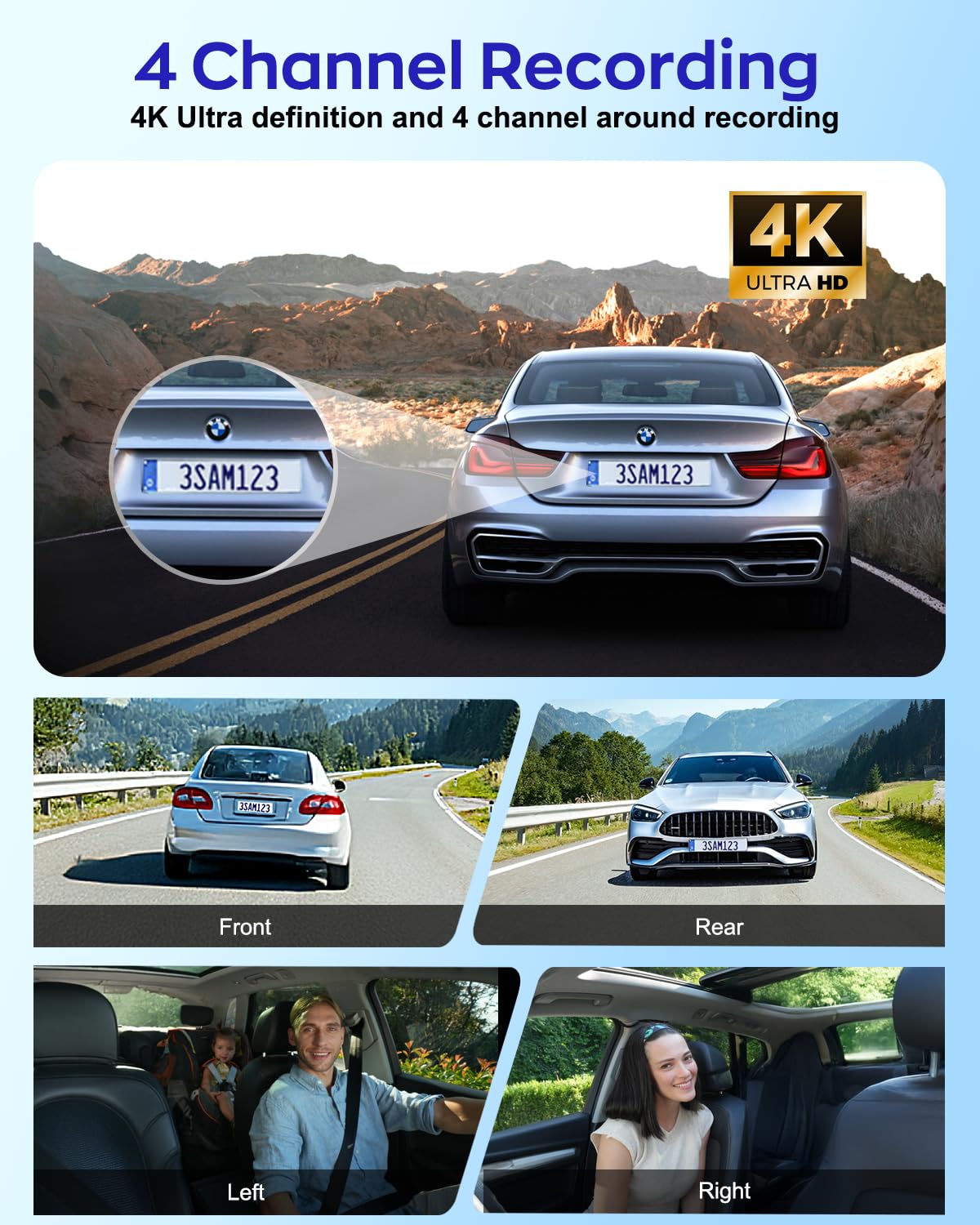 Driveye D7 4K UHD recording delivers crisp footage of road events.