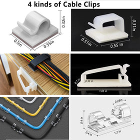 DRIVUU adhesive wall cable ties mount cables cleanly along walls.