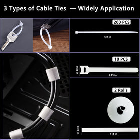 DRIVUU fastening cable ties bundle power and data cables for a tidy setup.