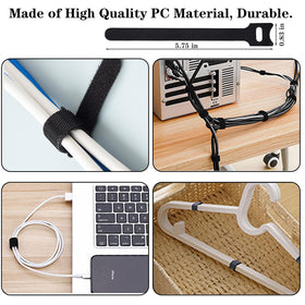 DRIVUU fastening cables 8 inch ties keep power and data lines tidy