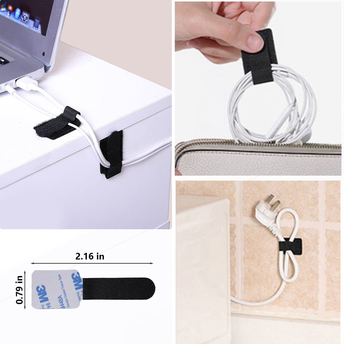 DRIVUU hook loop cable ties secure and reclose bundles for flexible setups