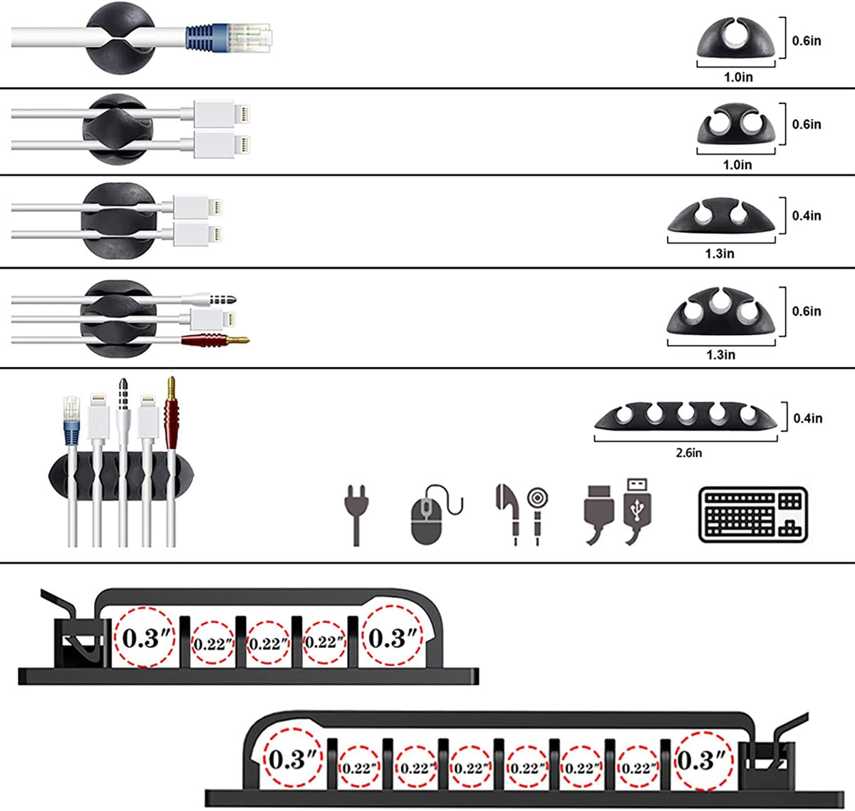 DRIVUU roll hook loop ties offer versatile long-run cable organization.