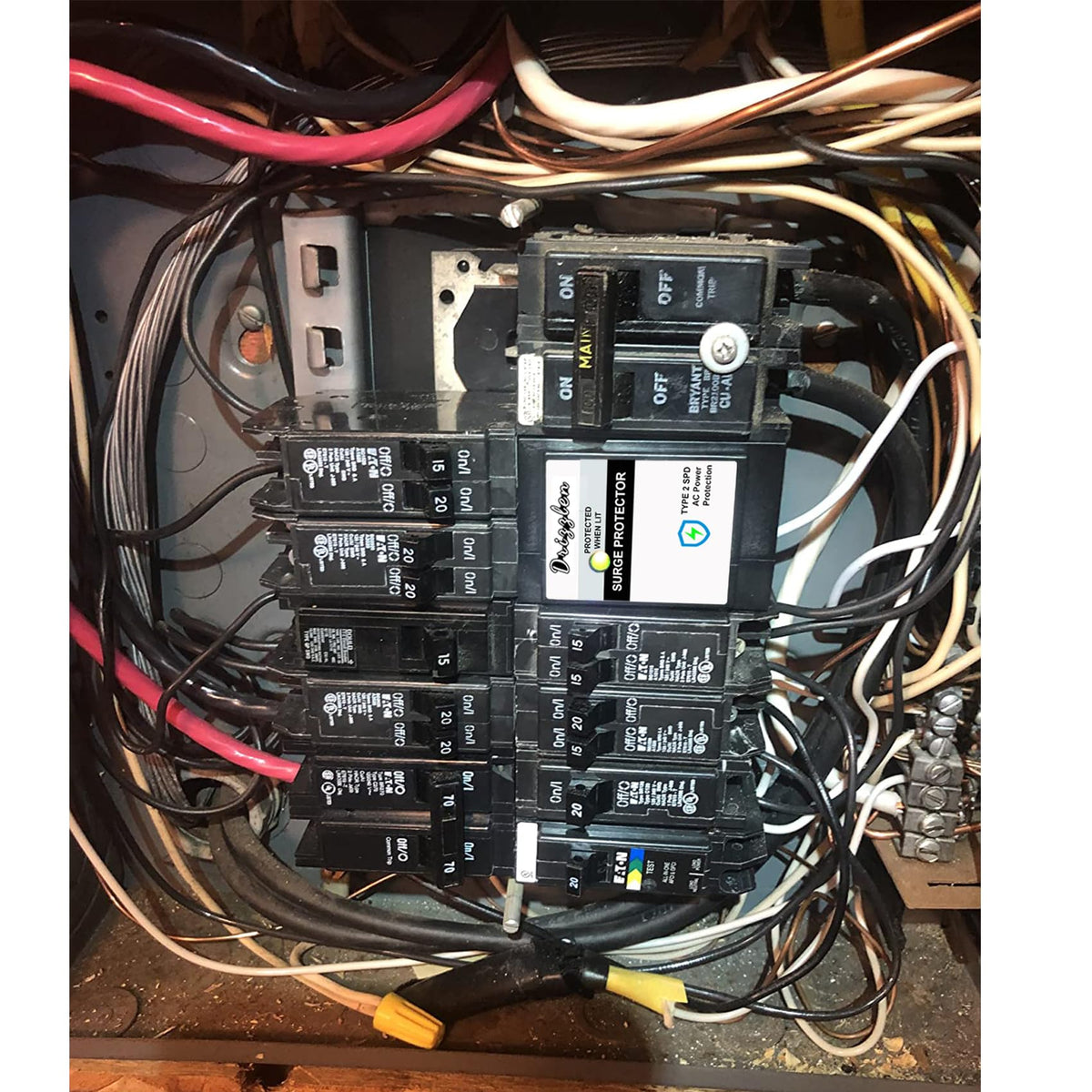 Drizzlen Type BR uses 2 branch circuit spaces for clean wiring.