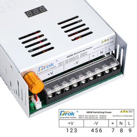 DROK heat sink and cooling fan close-up for reliable thermal control