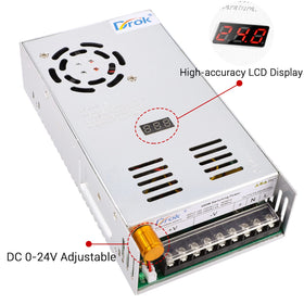 DROK heat sink and cooling fan close-up providing stable temperature control