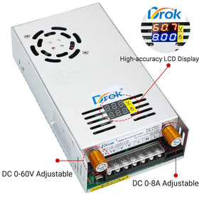 DROK heatsink and cooling fan detail keeping temperatures controlled