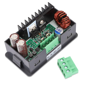 DROK output terminal closeup highlighting secure connections and safety