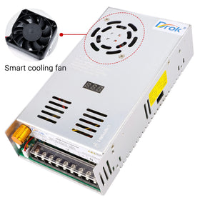 DROK recessed potentiometer being turned to fine-tune voltage precisely