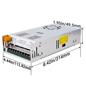 DROK next to ruler showing compact size for space-saving installation