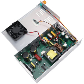 DROK beside a ruler showing 215x115x50mm compact size for space-saving setup