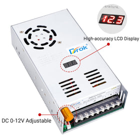 DROK terminal block with wiring labels for safe, correct connections