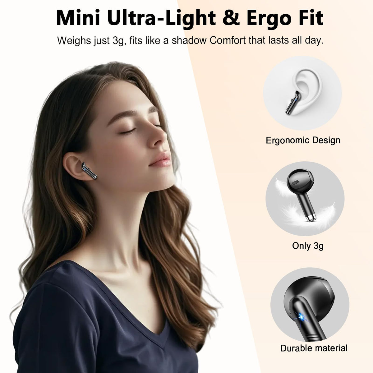 Drsaec ergonomic sport-fit earbuds stay comfortable during long sessions