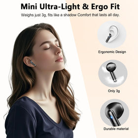 Drsaec ergonomic sport-fit earbuds stay comfortable during long sessions