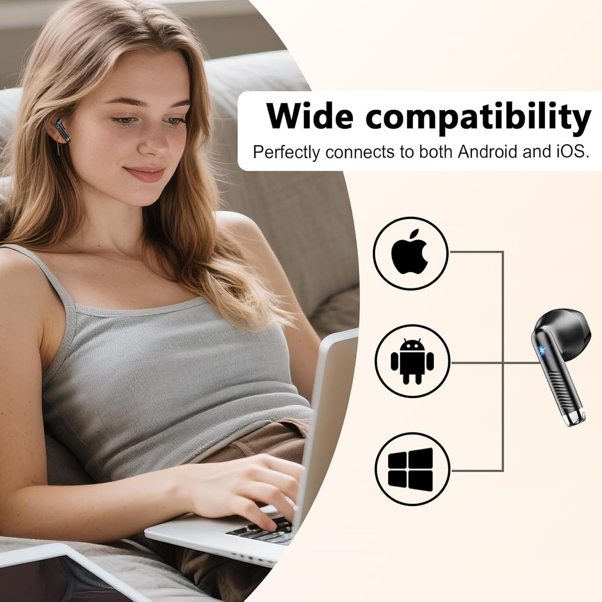 Drsaec touch controls enable hands-free operation on the go.