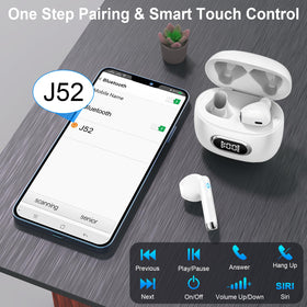 Drsaec touch controls being used to play music and answer calls for hands-free convenience