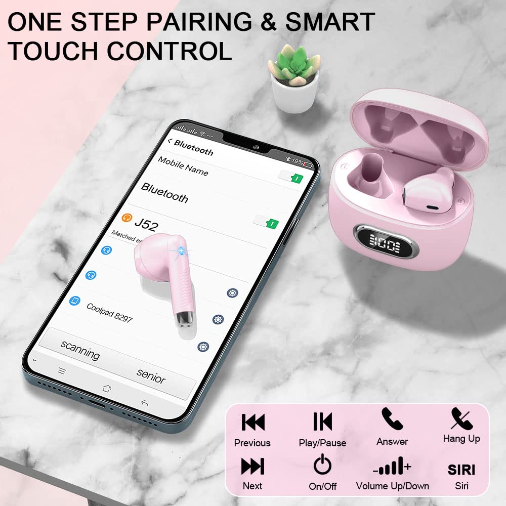 Drsaec wireless earbuds with smart touch controls for hands-free use