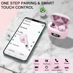 Drsaec wireless earbuds with smart touch controls for hands-free use