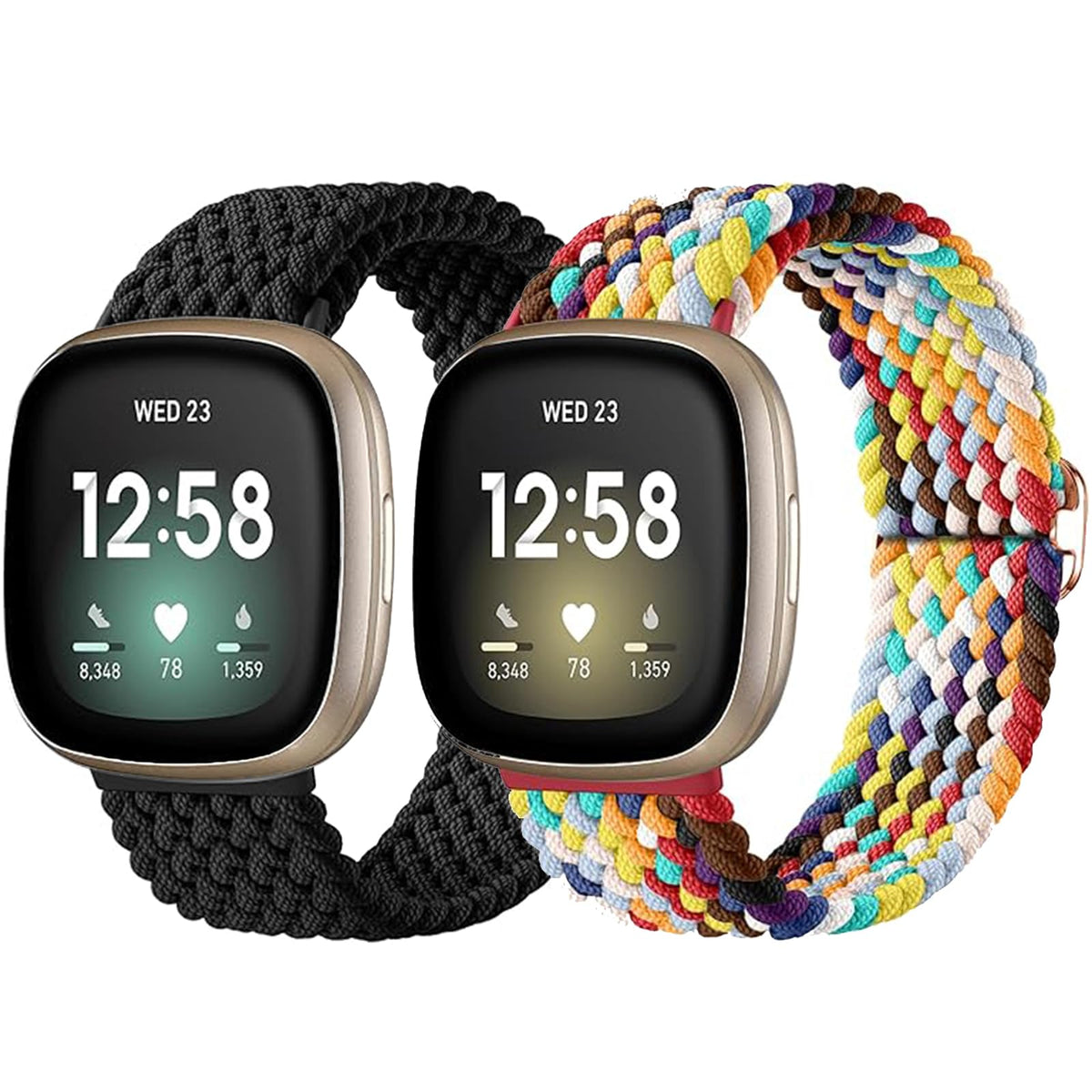 Dr.Sept braided stretchy band for Sense and Versa provides breathable comfort during workouts