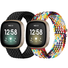 Dr.Sept braided stretchy band for Sense and Versa provides breathable comfort during workouts