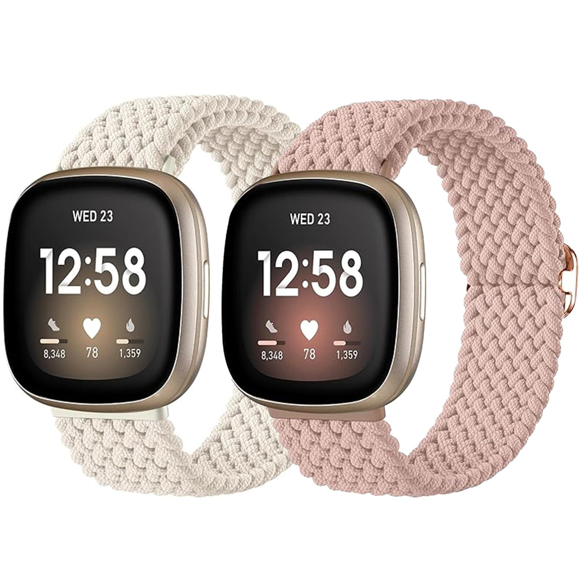 Dr.Sept Starlight braided band for Versa 3/4 and Sense keeps wrist comfortable all day.