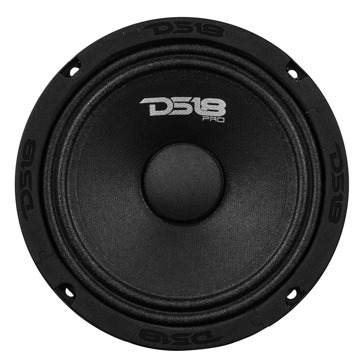 DS18 black steel basket detail showing rigid frame for stable sound