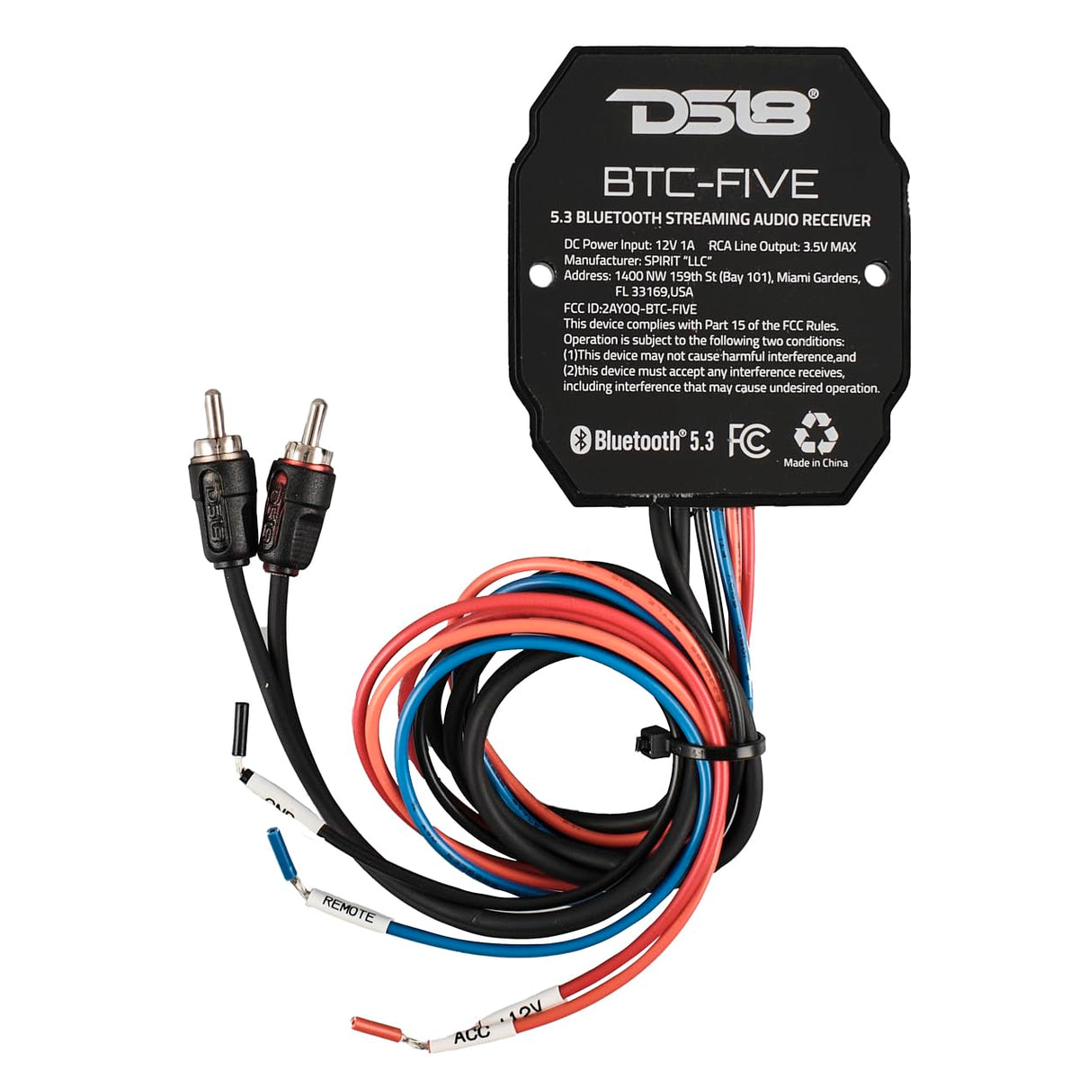 DS18 BTC-FIVE 96dB SNR delivers clear high-fidelity sound
